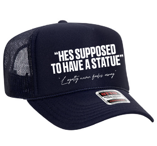 STATUE QUOTE NAVY HAT