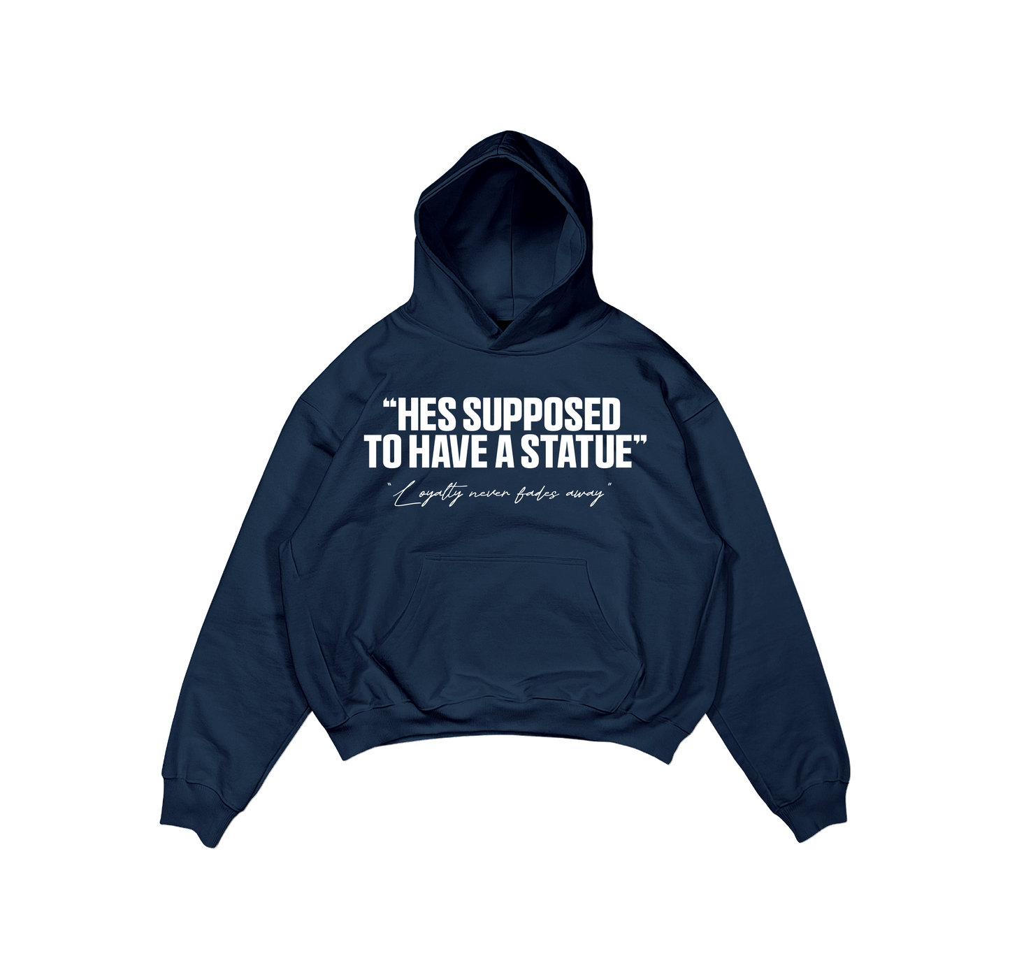 STATUE QUOTE NAVY HOODIE