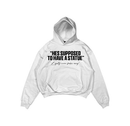 STATUE QUOTE WHITE HOODIE